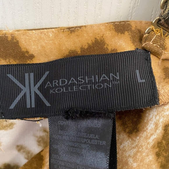 Kardashian Kollection Cheetah Print
Faux Leather Trim Bustier Party Dress Size L - Picture 5 of 7